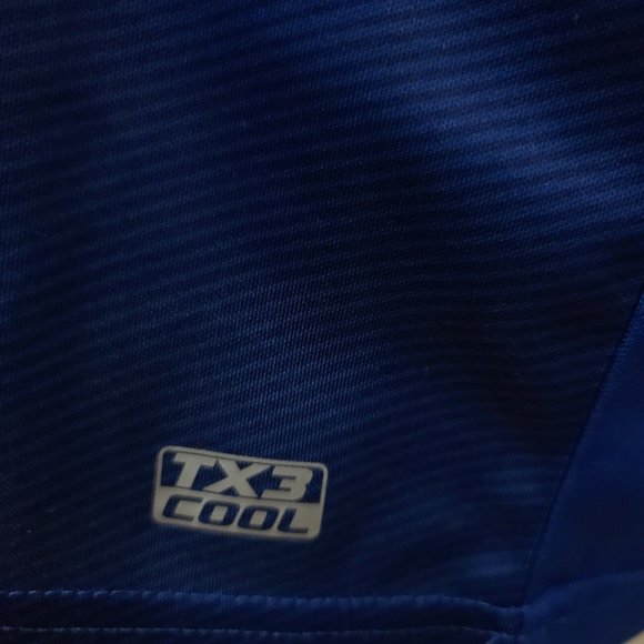 Genuine Merchandise Mens 2XL Blue Stripe MLB TX3 Cool Chicago Cubs Polo Shirt - Picture 5 of 10